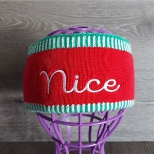 Ugly Stuff Knit Christmas Nice Headband Ear Warmer